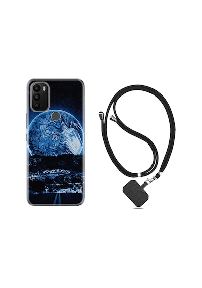 General Mobile Gm21 Plus Kılıf Boyun Askılı Mavi Gece 1605