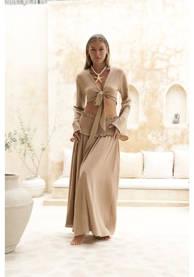Mai Collection Mai Studios Co. Marshanda Vizon Crop Etek Takım Vizon