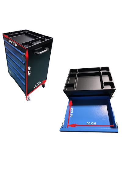 I-zet 5 Çekmeceli Takım Arabası Boş 90cmx60cmx44cm