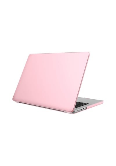 Novstrap Apple Macbook Pro 16 İnç M3/m3 Pro/m3 Max A2991 İle Uyumlu Kılıf Sert Parlak Koruma Kapak Pembe