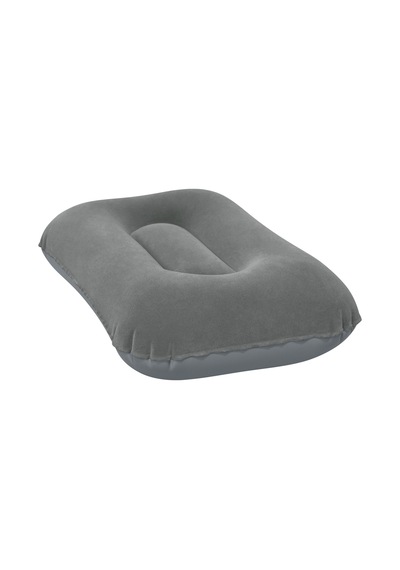 Bestway 67121 Kadife Yüzeyli Şişme Kamp Yastığı 42cm X 26cm X 10cm Gri