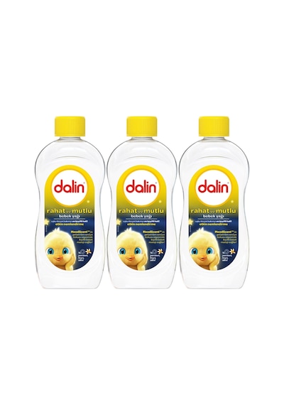 Dalin Rahat ve Mutlu Vanilya Kokulu Nemlendirici Bebek Yağı 300 ML x 3