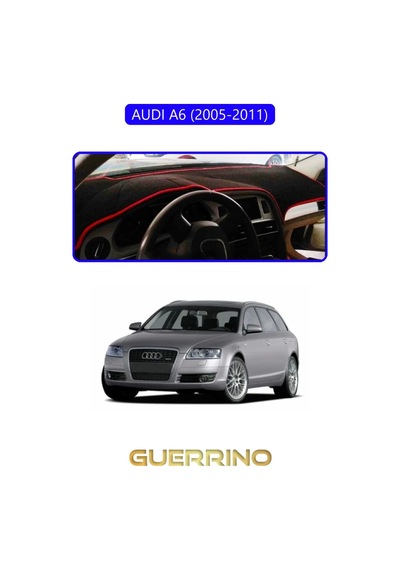 Audı A6 2005-2011 Torpido Koruma Halısı Mavi Kenar 1 Adet