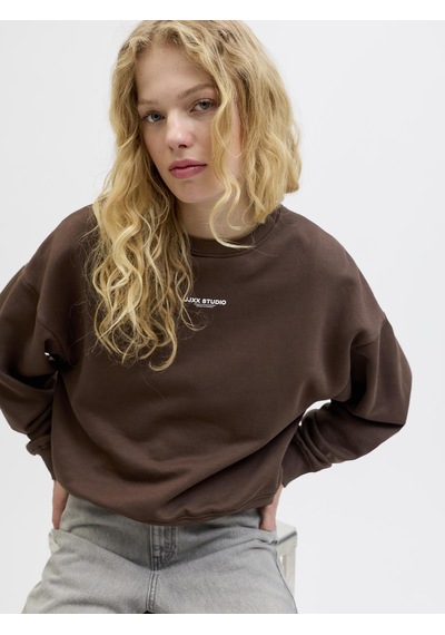 Jack & Jones Kadin Minimal Logo Baskili Sweatshirt - Studio - 12280154 Bracken