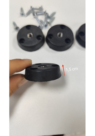 Puf Ayağı 4adet Mobilya Ayağı Ahşap Topaç Ayak Masa Sehpa Ayağı Ahşap Yuvarlak Ayak Yükseklik 7,5 Cm Kahverengi