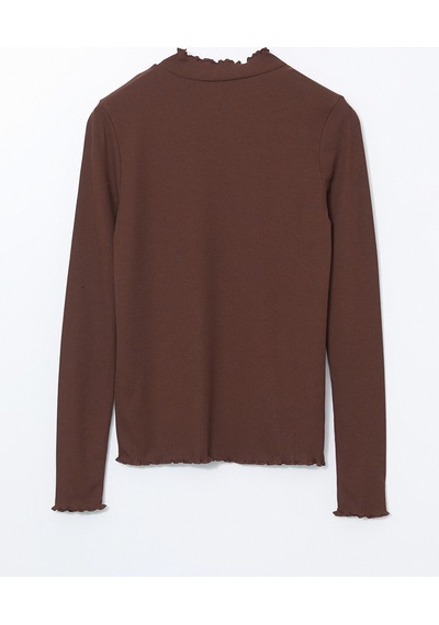 Lcw Modest Kahverengi Dik Yaka Kadın Body