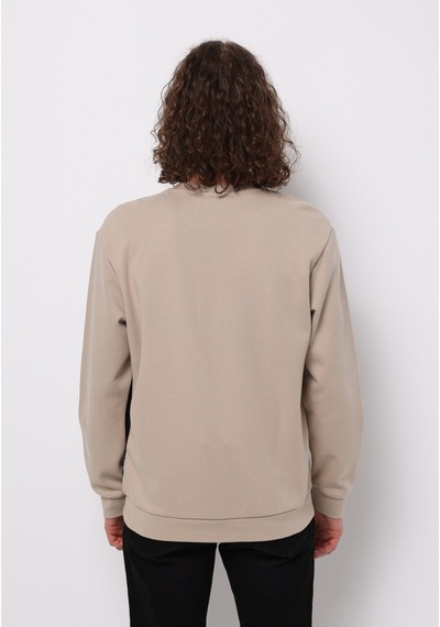 Colin's Colins Comfort Fit Erkek Bej Sweatshirt Cl1075322 Q1.v2 San Sari Colin's Colins Comfort Fit Erkek Bej Sweatshirt Cl1075322 Q1.v2 San Sari