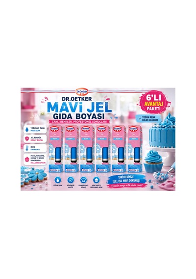 Mavi Jel Gıda Boyası 6 Lı Avantaj Pak - 903035135