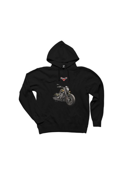 Victory Gunner Siyah Kapşonlu Sweatshirt Hoodie Siyah