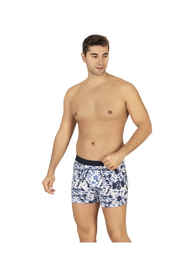 Özkan Underwear Özkan 11111 5'li Paket Erkek Pamuklu Karışık Desenli Likralı Penye Boxer DESENLİ