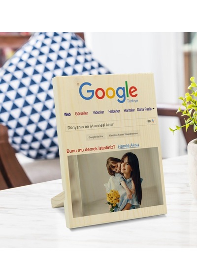 Kişiye Özel Google Dünyanın En Iyi Annesi Dekoratif Ahşap Çerçeve