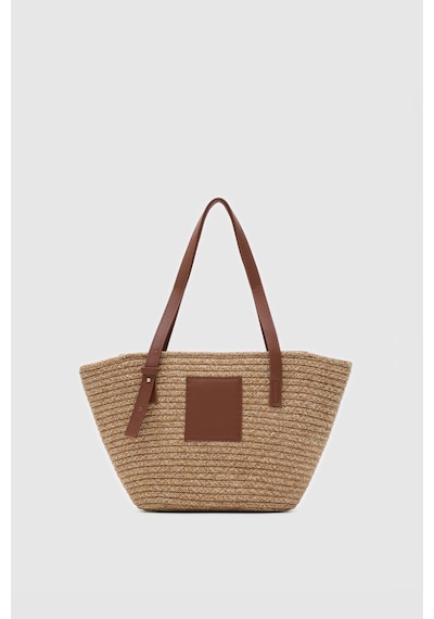 Shule Bags Vittoria Handmade Hasır Çanta Vizon Vizon
