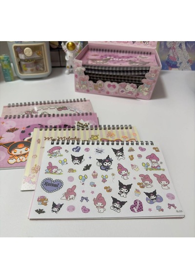 Spiral Defterli My Melody Model Normal Ve Şeffaf Sticker Dergisi - My Melody Model 2 Spiral Defterli My Melody Model Normal Ve Şeffaf Sticker Dergisi - My Melody Model 2