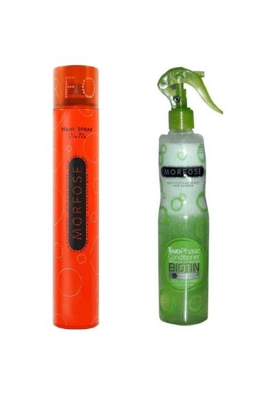 Morfose Ultra Strong Saç Spreyi 400 ML + Biotin Yeşil Fön Suyu 400 ML
