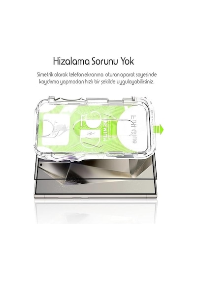 Ennar Apple iPhone 17 Pro Max Uyumlu Kolay Uygulama Aparatlı Tam Kapatan Kırılmaz Cam Ekran Koruyucu
