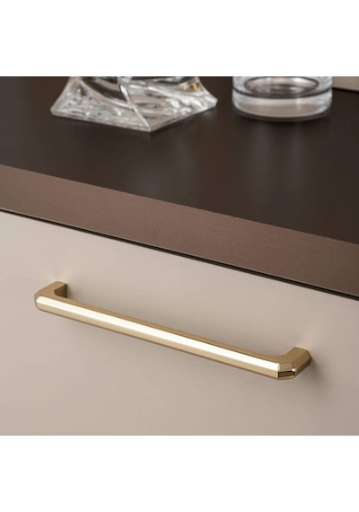 System Mobilya Kulbu Altın Renk 192mm Kulp Sy9282 0192 Gl Çok Renkli