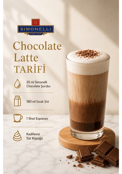 Simonelli Çikolata Aromalı Kahve ve Kokteyl Şurubu 700 ML + Pompa