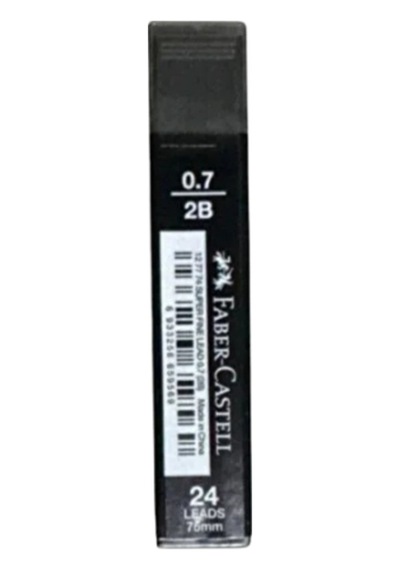Süper Fine Kurşun Kalem Ucu Min T. Black 0.7mm 2b 75mm 24 Lü Tüp X 12 Li Kutu