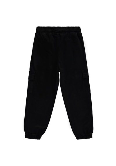 Civil Boys Bel Paça Lastikli Kargo Cepli 6-9 Yaş Pantolon - Siyah