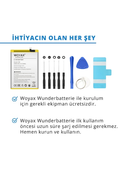 Woyax By Deji Realme C55 Akıllı Cep Telefonu Uyumlu Premium Batar
