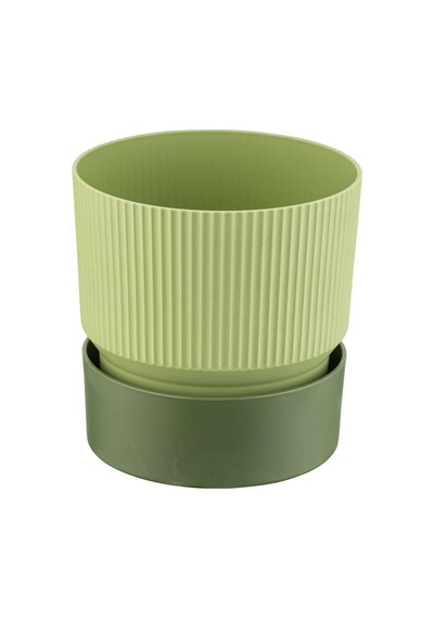 Poliwork Ixora Saksı Tabaklı 4 Lt - Çizgi Desenli 190 190 Mm 69365526
