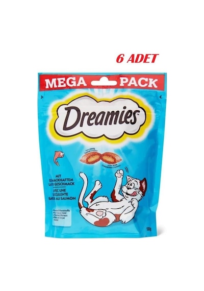 Dreamies Mega Somonlu Kedi Ödül Maması 6 x 180 G