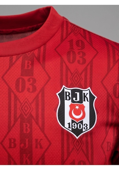 Beşiktaş Lisanslı Umbro Siyah-kırmızı Kişiye Özel Set Forma Kırmızı - Siyah