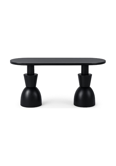 Monera Oval Ahşap Yemek Masası 90x170 Siyah Monera Oval Ahşap Yemek Masası 90x170 Siyah