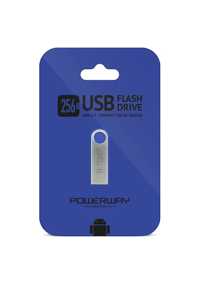 Powerway 256 Gb Metal Usb 2.0 Flash Bellek