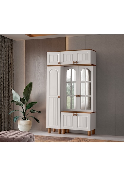 Tuna Mdf Portmanto Krem - Meşe Tuna Mdf Portmanto Krem - Meşe