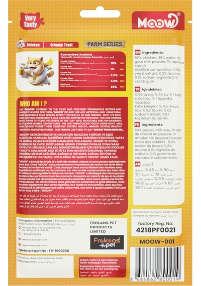 Tavuklu Keçi Sütlü 12gr X6 Kedi Krema Ödülü