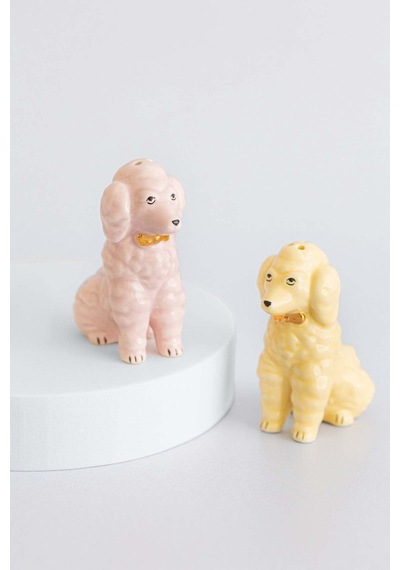 Yvonne Ellen Pastel Poodle Tuz Ve Biberlik Baharat Setleri Çok Renkli