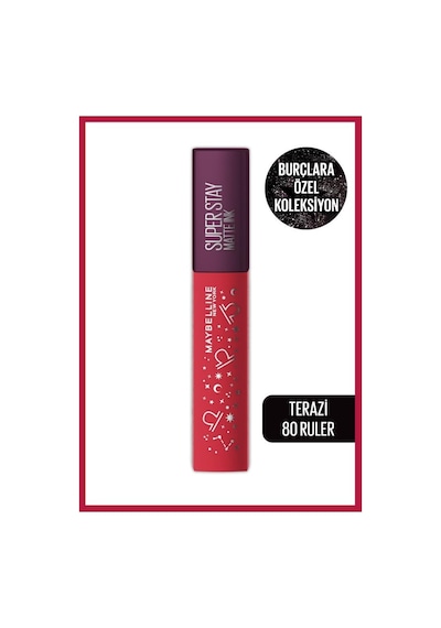 Maybelline New York Super Stay Matte Ink Zodiac Likit Mat Ruj-  80 Ruler (Terazi)