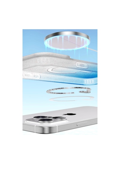 Gld-spt- Newface Apple Uyumlu iPhone 14 Pro Max Pummel Shiny Magsafe Kapak - Mavi