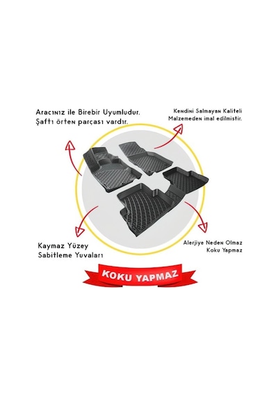 Rizline Honda Accord 2002-2008 Paspas Siyah 3D Havuzlu Tam Uyumlu (549337099)