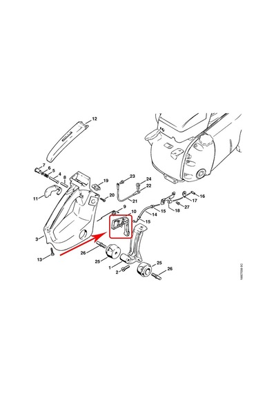 Stihl 1106-182-1003 Alt Tetik - Stihl 070. 090