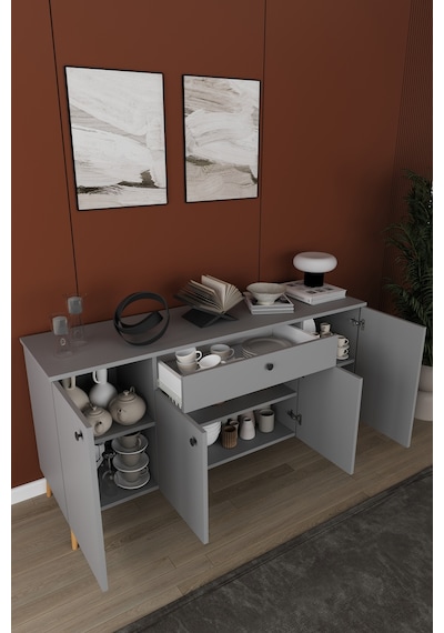 Lüks Yemek Odası Takımı 3 Parça %100 Mdf Konsol Yemek Masası Tv Ünitesi Yt01 Kül Gri Lüks Yemek Odası Takımı 3 Parça %100 Mdf Konsol Yemek Masası Tv Ünitesi Yt01 Kül Gri