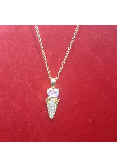 Stainless Steel Çelik Kolye Gold Dondurma 40 Cm+5 Cm