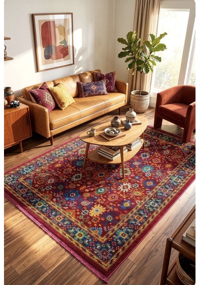 Pop Maksimalist Halı 5645c Çok Renkli