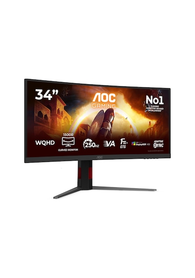 Aoc Cu34g4zca 34 250hz 0.3ms Adaptive Sync 1500r Curved Wqhd Cece5aoc0059