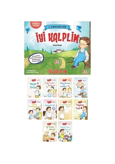 İyi Kalplim-İlk Okuma Seti-1.Sınıflar İçin Etkinlikli 10 Kitap Takım - Yusuf Asal - Bıcırık Yayınları