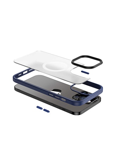 Apple Uyumlu iPhone 13 Pro Max Wireless Şarj Özellikli Zore Hibrit Magsafe Kapak
