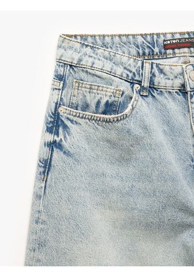 Koton Normal Bel Cep Detaylı Pamuklu Vintage Straight Fit Jean Pantolon Açık İndigo 5sam40108nd Açık İndigo Koton Normal Bel Cep Detaylı Pamuklu Vintage Straight Fit Jean Pantolon Açık İndigo 5sam40108nd Açık İndigo