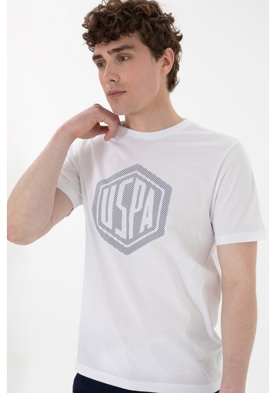 U.S. Polo Assn. Erkek Regular Fit Bisiklet Yaka Beyaz Tişört 50300382-VR013 U.S. Polo Assn. Erkek Regular Fit Bisiklet Yaka Beyaz Tişört 50300382-VR013