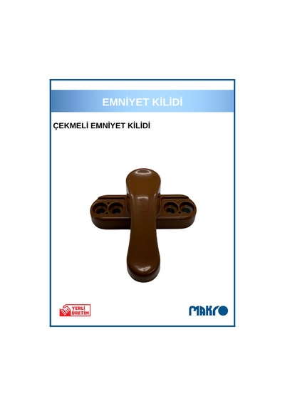 Pvc Kapı Pencere Pimapen Balkon Kapısı Çocuk Emniyet Kilidi Güvenlik Çekmeli Metal Kahverengi