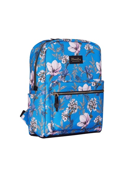Bloominbag Blue Cherry Blossom 13-14 İnç Sırt Laptop / Macbook Çantası Mavi
