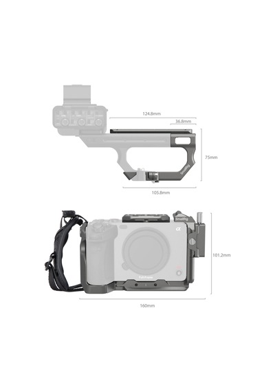 Smallrig 4771 Sony Fx3 / Fx3a / Fx30 İçin Hawklock Hızlı Çıkarma Gelişmiş Kafes Kiti