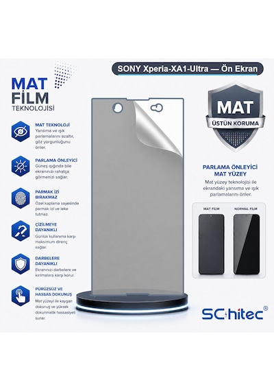 Sony Xperia-xa1-ultra Uyumlu Ön Yüzey Mat Hidrojel Ekran Koruyucu