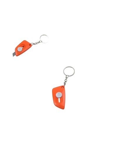 Turuncu Minik Maket Bıçağı Anahtarlık 1 Adet Ebat: 5,5 Cm X 2,9 Cm, Bıçak Boyut: 0,9 Cm X 0,9 Cm