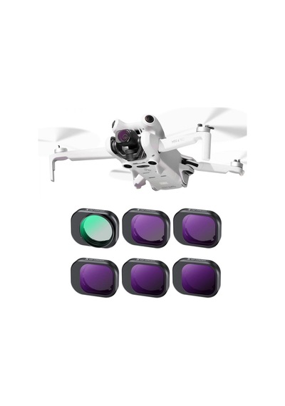K&f Djı Mini 4 Pro Filtre Kiti 6'lı Paket Cpl + Nd8 + Nd16 + Nd32 + Nd64 + Nd128